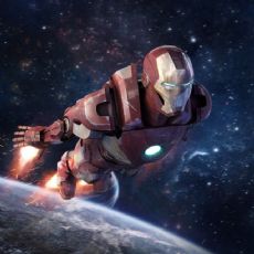 钢铁侠,复仇者联盟,Iron Man,无星空背景和火焰效果