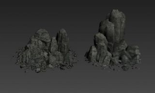 石头假山模型