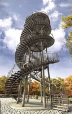 旋转楼梯的景观塔max模型