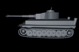 虎式坦克c4d白模