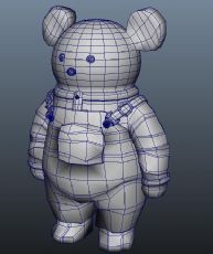 卡通背带熊maya模型