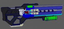 未来概念枪设计maya模型