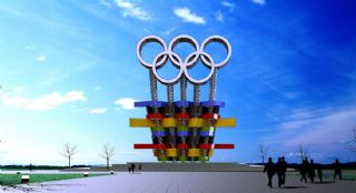 多彩奥运雕塑