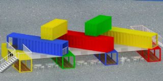 集装箱装配式建筑组合设计3D模型