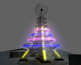 铁塔灯光秀maya作品