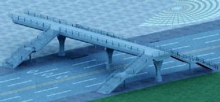 马路天桥设计max模型