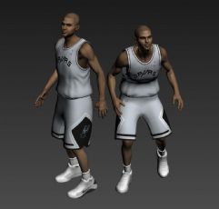 篮球运动员托尼 帕克max模型