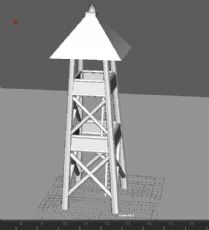 哨塔,岗哨maya模型