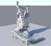 maya古风房子模型
