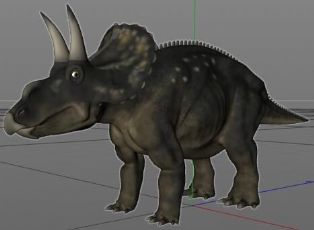 Diceratops双角龙C4D模型