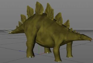 Stegosaurus绿皮肤剑龙C4D模型