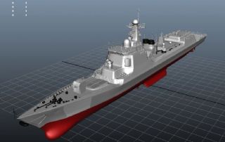 maya军舰052d导弹驱逐舰模型
