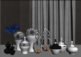 瓷器器皿,新中式陈设品组合