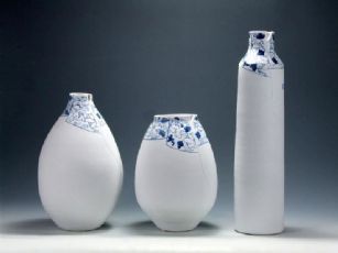 现代装饰瓷瓶,青花瓷