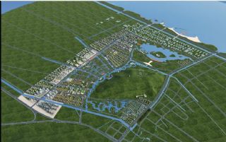 港口城市规划max模型(网盘下载)