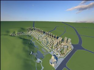 现代城市中心居民区规划设计(网盘下载)