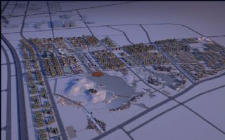 小镇整体规划设计模型(网盘下载)