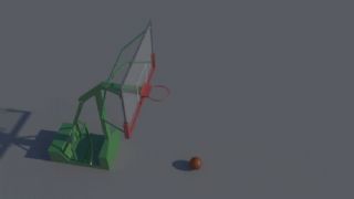 篮球架+篮球maya场景