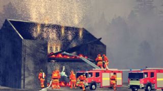 消防灭火演习场景max模型