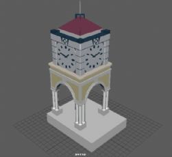 maya钟楼模型