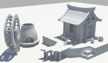 maya古代小房子模型