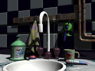 洗手台,洗漱池maya模型