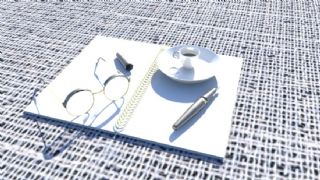 咖啡+眼镜+钢笔maya模型