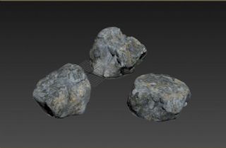 游戏里的石头,石块模型