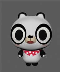 卡通萌萌哒熊猫maya模型