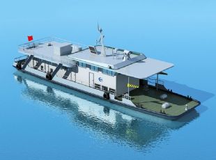 长江测量船,水文船max模型