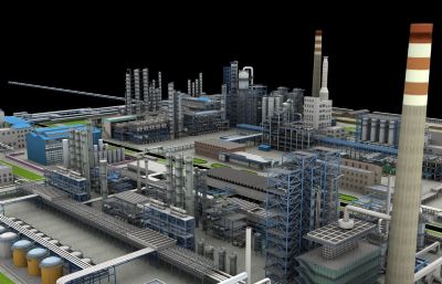 石油工厂3D