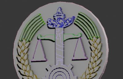 司法公平秤LOGO徽章