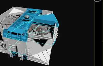 回转式空气预热器max模型,有转子旋转动画