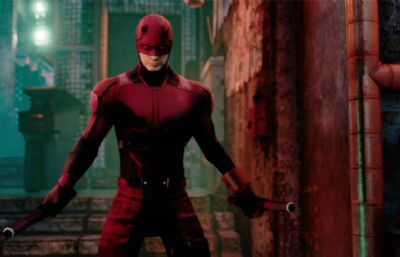Daredevil夜魔侠,超胆侠maya模型,带绑定