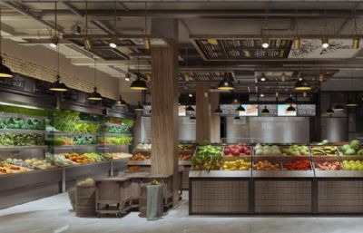 果蔬超市,生鲜超市max模型(网盘下载)