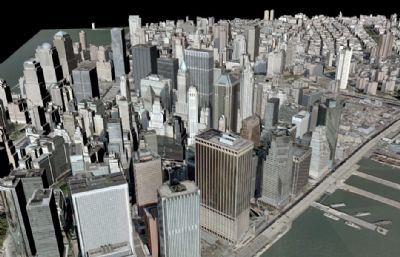 曼哈顿城区C4D场景(网盘下载)