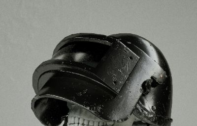 绝地求生三级盔+头骨,octane渲染