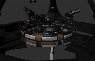 太空防御基地,攻击舰maya模型