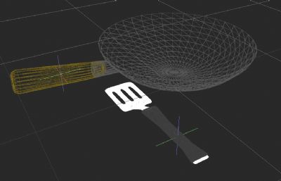 锅铲,炒锅+铲子MAX,FBX模型
