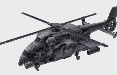 游戏里的武装直升机,飞机模型