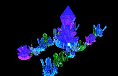 maya水晶群模型