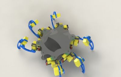 六足机器人,蜘蛛机器人stl模型,3D打印