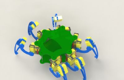 六足机器人,蜘蛛机器人stl模型,3D打印