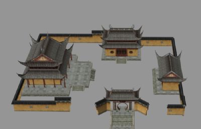 古代城隍庙3D模型