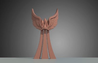 翅膀-雕塑设计max模型