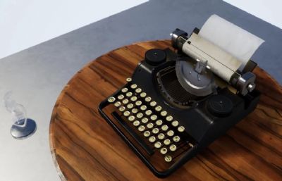 次世代怀旧打字机FBX模型