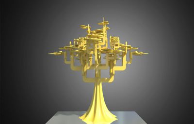 黄金树雕塑设计