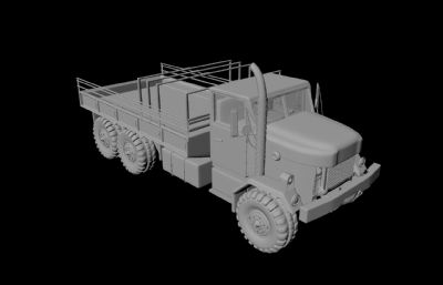 自制军事简易卡车maya模型