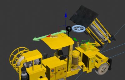 采矿凿岩台车,钻孔机3D模型
