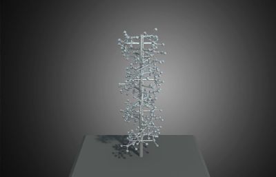 分子结构雕塑max模型